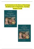 An Introduction to the History of Psychology 7th Edition by B. R. Hergenhahn - Test Bank Chapter (1 to 20)