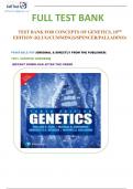 TEST BANK FOR CONCEPTS OF GENETICS&comma; 10TH EDITION  BY KLUG&sol;CUMMINGS&sol;SPENCER&sol;PALLADINO &vert;CHAPTER 1-26