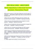 DRII BCLE 2000 - ABCP/CBCP Exam Questions & Revised Correct  Answers. Guarantee Pass!!