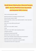 Small Bowel Obstruction &lpar;General Surgery EOR - Smarty PANCE&rpar; Exam Questions and Answers 100&percnt; Correct