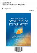 Test Bank: Kaplan and Sadocks Synopsis of Psychiatry, 12th Edition by Boland - Chapters 1-35, 9781975145569 | Rationals Included