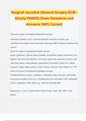 Surgical Jaundice &lpar;General Surgery EOR - Smarty PANCE&rpar; Exam Questions and Answers 100&percnt; Correct