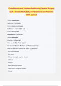 Cholelithiasis and choledocholithiasis &lpar;General Surgery EOR - Smarty PANCE&rpar; Exam Questions and Answers 100&percnt; Correct