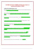 LETRS for Early Childhood Educators&colon; Unit 1-4 Answered &lpar;Graded A&rpar; 2024