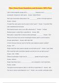 Fiber Class Exam Questions and Answers 100&percnt; Pass