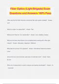 Fiber Optics &lpar;Light Brigade&rpar; Exam Questions and Answers 100&percnt; Pass