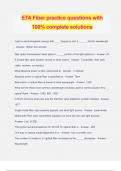 ETA Fiber practice questions with 100&percnt; complete solutions