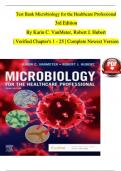 Test Bank Microbiology for the Healthcare Professional 3rd Edition By Karin C. VanMeter, Robert J. Hubert | Verified Chapter's 1 - 25 | Complete Newest Version 2024 A+