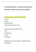 ATI CAPSTONE WEEKLY TIPS MED |SURG 2023-2024  EXAM WITH COMPLETE SOLUTIONS| GRADED A+
