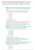 FINANCIAL STATEMENT MODELING EXAM 2024&vert; ACTUAL EXAM QUESTIONS AND CORRECT ANSWERS&vert; GRADED A&plus;