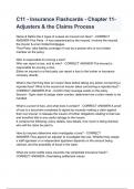 C11 - Insurance Flashcards - Chapter 11- Adjusters & the Claims Process&period;