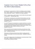 Captains Career Course Module 5 &lpar;Five&rpar; Post Test 2024 Verified Solutions