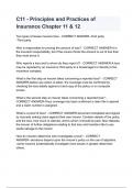 C11 - Principles and Practices of Insurance Chapter 11 & 12