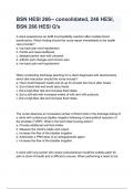 BSN HESI 266-- consolidated&comma; 246 HESI&comma; BSN 266 HESI Q's