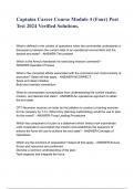 Captains Career Course Module 4 &lpar;Four&rpar; Post Test 2024 Verified Solutions&period;