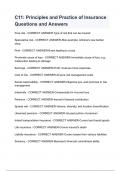 C11&lowbar; Principles and Practice of Insurance Questions and Answers&period;