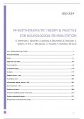 VOLLEDIGE SAMENVATTING PHYSIOTHERAPEUTIC THEORY FOR NEURO 