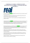 CORPORALS COURSE-COMMUNICATION  QUESTIONS WITH CORRECT ANSWERS2023-2024  GRADED A&plus;