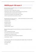 UNCW psych 105 exam 3  Questions And Answers With Verified Study Solutions