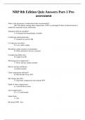 NRP 8th Edition Quiz Answers Part-1 Pre-assessment,
