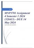 MNP3701 Assignment 4 Semester 1 2024 (528413) - DUE 14 May 2024