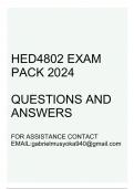 HED4802 Latest exam pack 2024(Questions and answers)