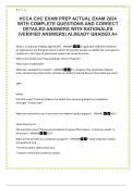 HCCA CHC EXAM PREP ACTUAL EXAM 2024 WITH COMPLETE QUESTIONS AND CORRECT DETAILED ANSWERS WITH RATIONALES &lpar;VERIFIED ANSWERS&rpar; ALREADY GRADED A&plus;