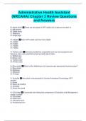 Administrative Health Assistant (NRCAHA) Chapter 3 Review Questions and Answers