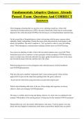Fundamentals Adaptive Quizzes Already  Passed Exam Questions And CORRECT  Answers