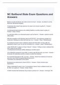 NC Bailbond State Exam Questions and Answers 2024