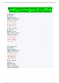 Basic Dysrhythmia Study Guide | 100% Correct | Verified | Latest 2024 Version