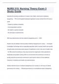 NURS 215 Nursing Theory Exam 3 Study Guide&period;pdf