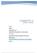 OCR 2023 Chemistry A H032/01: Breadth in chemistry AS Level Question Paper & Mark Scheme (Merged