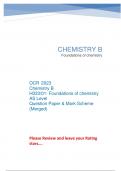 OCR 2023 Chemistry B H033/01: Foundations of chemistry AS Level Question Paper & Mark Scheme  (Merged