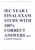 EC YEAR 1 FINAL EXAM STUDY WITH 100% CORRECT ANSWERS 2024 LATEST UPDATE.