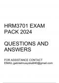 HRM3701 Exam pack 2024(Questions and answers)