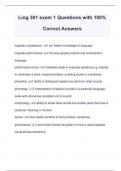 Ling 301 exam 1 Questions with 100&percnt; Correct Answers