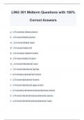 LING 301 Midterm Questions with 100&percnt; Correct Answers