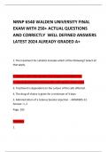 NRNP 6540 WALDEN UNIVERSITY FINAL EXAM WITH 250+ ACTUAL QUESTIONS AND CORRECTLY  WELL DEFINED ANSWERS LATEST 2024 ALREADY GRADED A+ 
