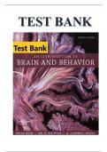 TEST BANK For An Introduction to Brain and Behavior, 7th Edition by Bryan Kolb, Ian Q. Whishaw, Verified Chapters 1 - 16, Complete Newest Version