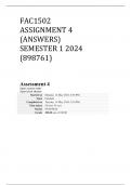 FAC1502 ASSIGNMENT 4 SOLUTION SEMESTER 1 2024 (DUE 21 may)