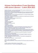 Arizona Jurisprudence Exam Questions with correct answers Latest 2024-2025 Graded A&plus;&period;