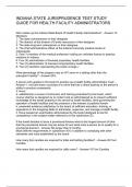 INDIANA STATE JURISPRUDENCE TEST STUDY GUIDE FOR HEALTH FACILITY ADMINISTRATORS