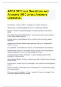 APEA 3P Exam Questions and Answers All Correct Answers Graded A (1)