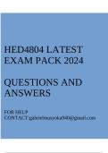 HED4804 Exam pack 2024(Questions and answers)