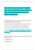 FNP ANCC ACTUAL EXAM WITH CORRECT 100+ ACTUAL QUESTIONS AND CORRECTLY  WELL DEFINED ANSWERS LATEST 2024 ALREADY GRADED A+          