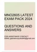 MNO2605 Exam  Pack 2024(Questions and answers)