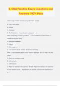 IL CNA Practice Exam Questions and Answers 100% Pass