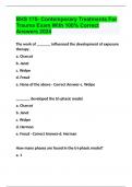 BHS 175- Contemporary Treatments For Trauma Exam With 100&percnt; Correct Answers 2024