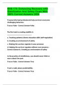 BHS 175- Enhancing Recovery with Stabilization And Safety Exam With 100&percnt; Correct Answers 2024